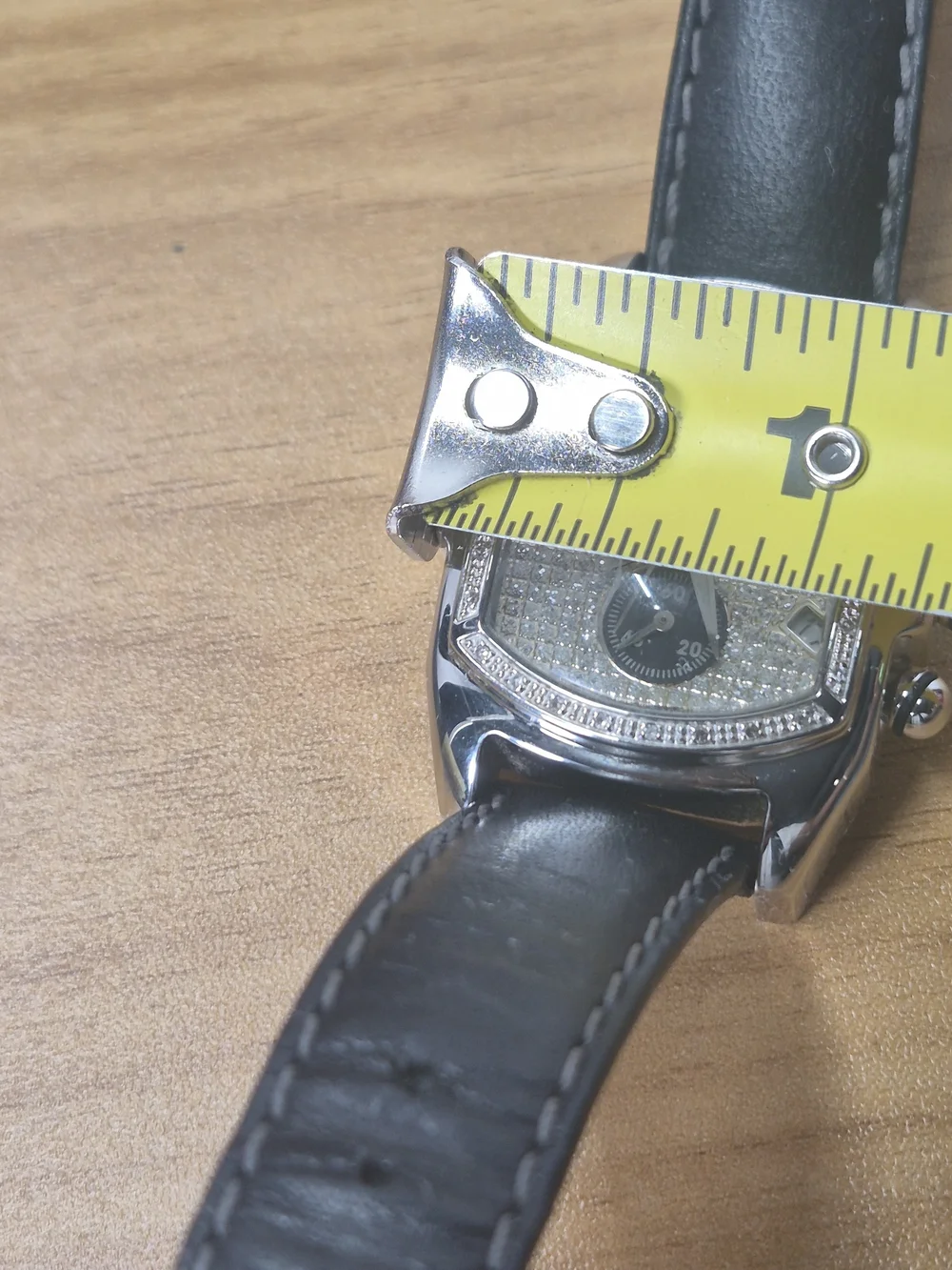 JoJino Joe Rodeo Diamond Chronograph Watch JL-07096 Genuine Hirsch Leather Strap